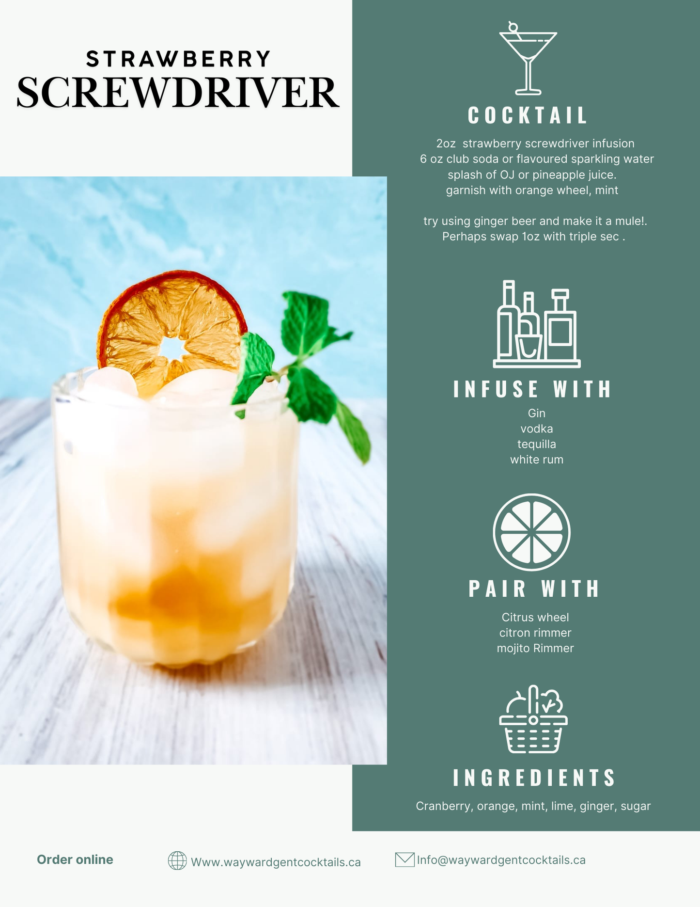 STRAWBERRY SCREWDRIVER COCKTAIL INFUSION