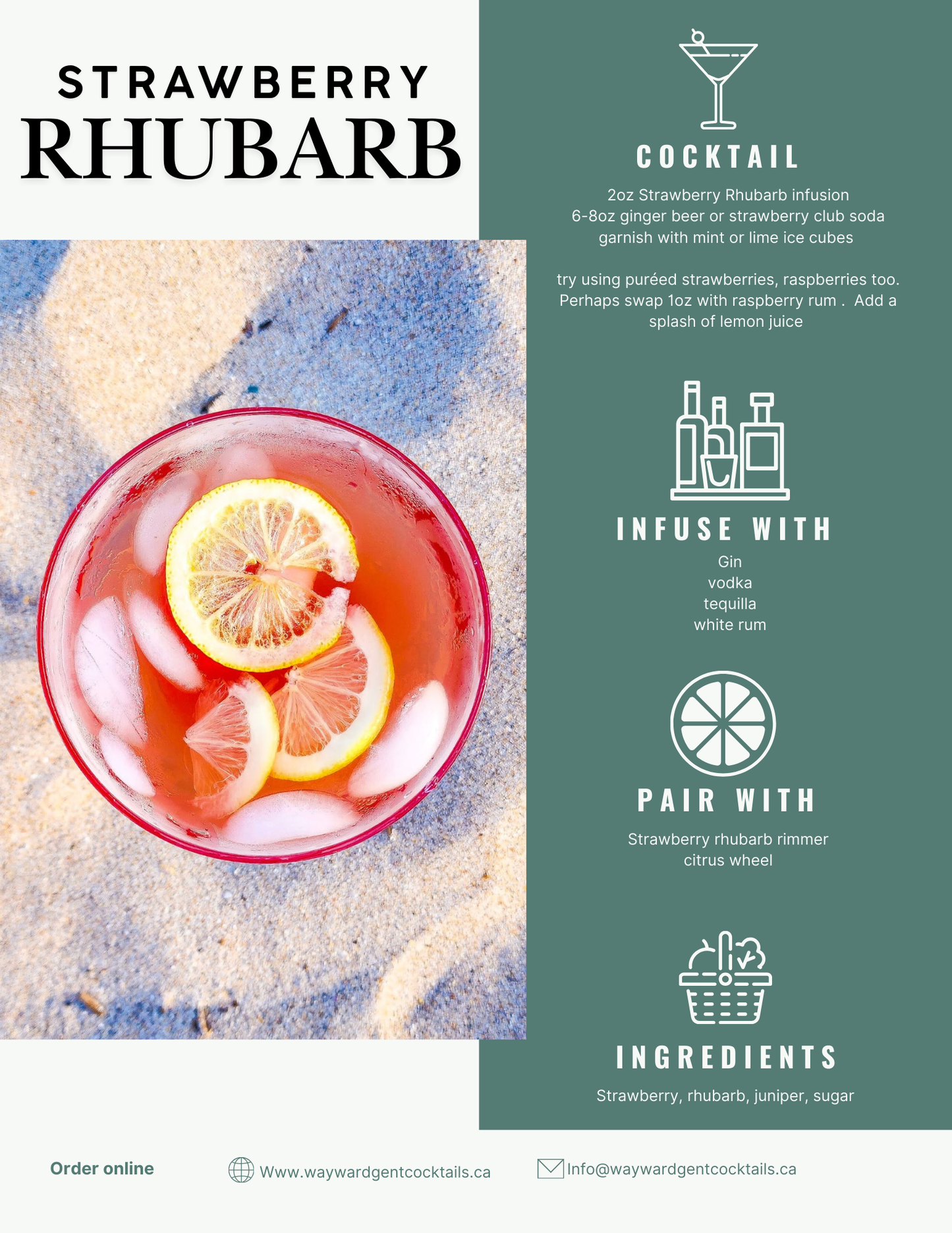 STRAWBERRY RHUBARB COCKTAIL INFUSION