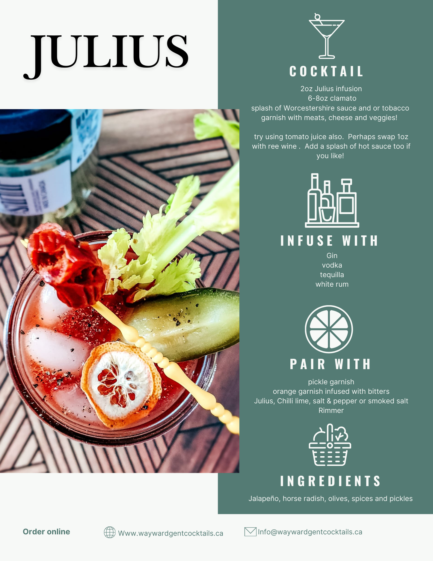 JULIUS (CAESAR) COCKTAIL INFUSION