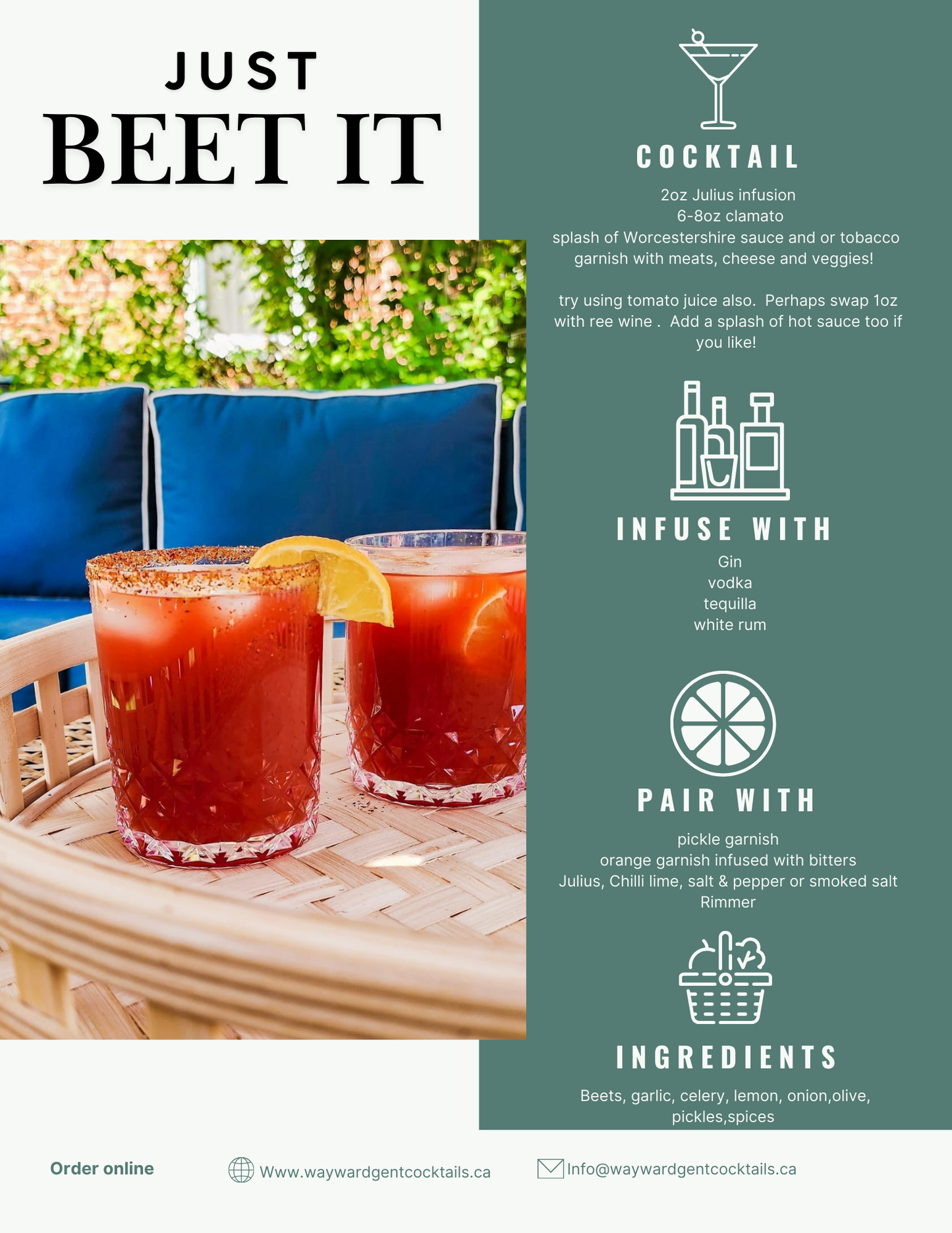 JUST BEET IT!  COCKTAIL INFUSION (CAESAR)