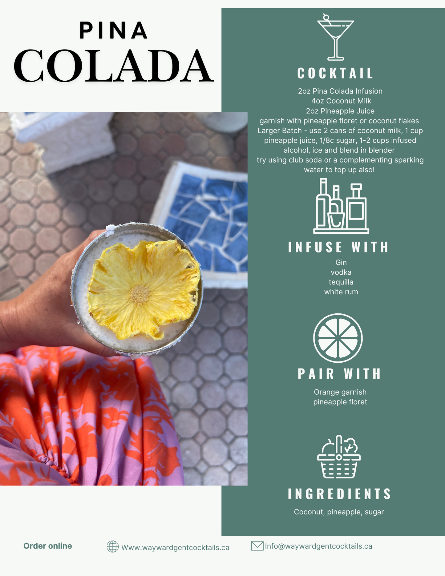 PINA COLADA COCKTAIL INFUSION