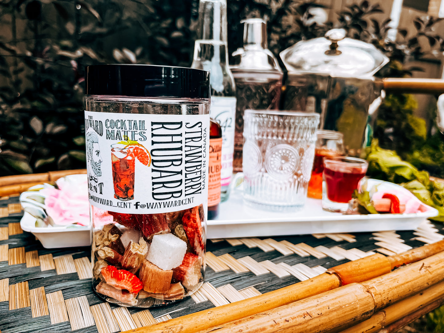 STRAWBERRY RHUBARB COCKTAIL INFUSION